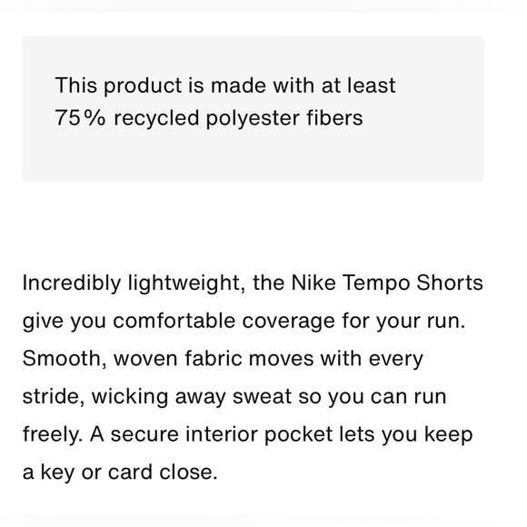 NWT Nike Tempo Women’s Brief Lined Running Shorts Sustainable Lightweight - Picture 8 of 8